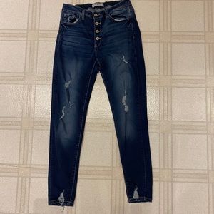KanCan high rise button fly skinny jeans 29